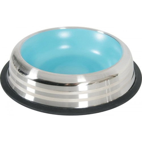 Niebieska miska antypoślizgowa ZOLUX Merenda ze stali nierdzewnej dla psa 500 ml