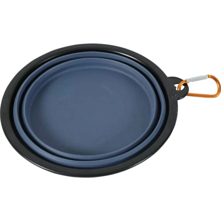 ZOLUX Bivouak składana miska podróżna dla psa niebieska 450 ml – widok po złożeniu