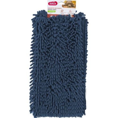 ZOLUX ręcznik z mikrofibry dla psa do suszenia niebieski 90 x 24 cm - widok produktu w opakowaniu