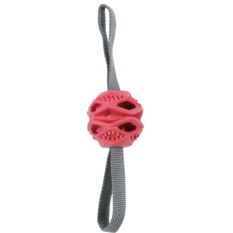 ZOLUX Outdoor piłka TPR ze sznurem dla psa ceglasta