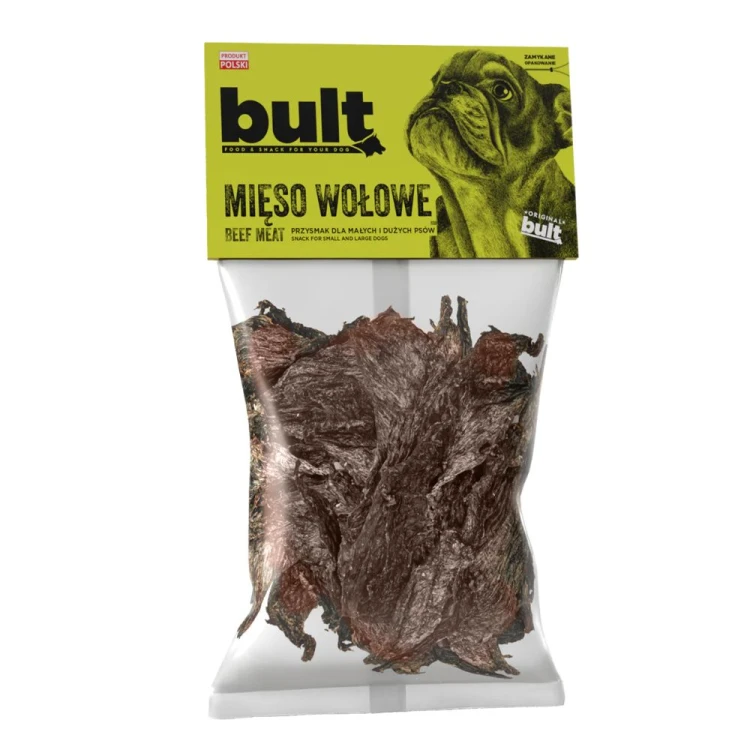 BULT suszone mięso wołowe dla psa 100 g - opakowanie