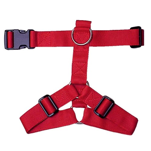 ZOLUX szelki nylonowe dla psa czerwone 30-45 cm 15 mm - widok z przodu