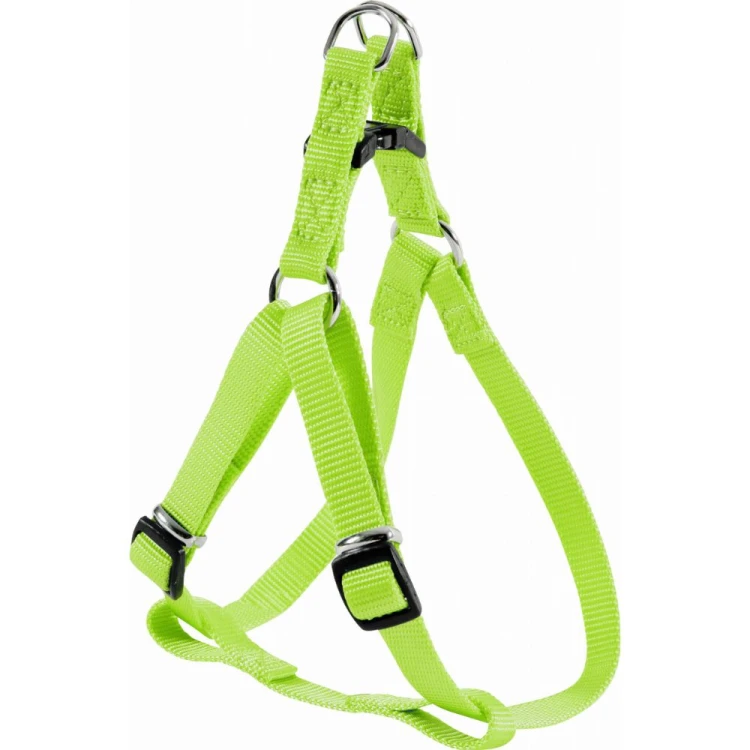 ZOLUX seledynowe szelki nylonowe step-in dla psa L 25 mm z metalowymi pierścieniami i czarnym zatrzaskiem