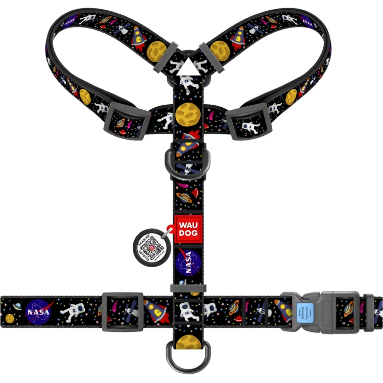 Szelki anatomiczne WAUDOG Nylon NASA w kształcie litery H z fastexem