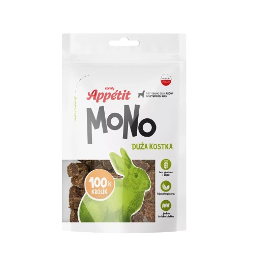 Comfy Appetit Mono Duża Kostka Królik 80 g – opakowanie przysmaku dla psa z królikiem