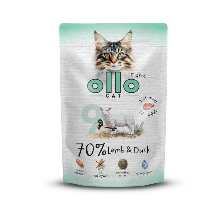 Ollo Cat nr 9 Jagnięcina z Kaczką 85 g – saszetka mokrej karmy dla kota