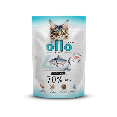 Ollo Cat nr 4 Tuńczyk 85 g – saszetka mokrej karmy uzupełniającej dla kota