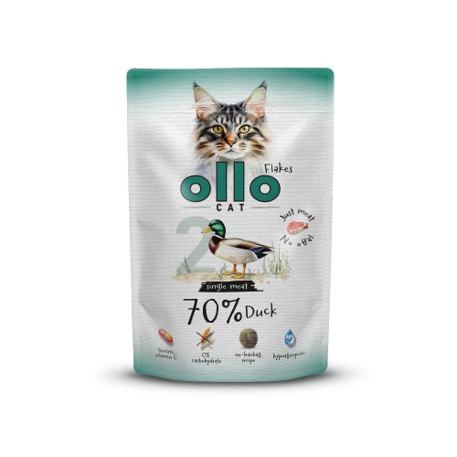 Ollo Cat nr 2 Kaczka 85 g – saszetka mokrej karmy uzupełniającej dla kota
