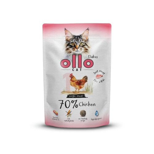 Ollo Cat nr 1 Kurczak – opakowanie mokrej karmy uzupełniającej dla kota