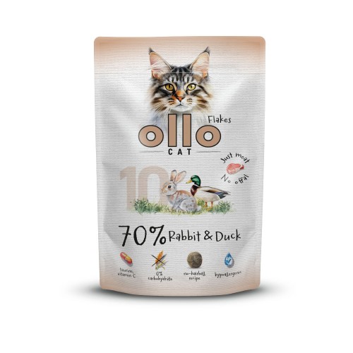 Ollo Cat nr 10 Królik i Kaczka 85 g – opakowanie mokrej karmy dla kota