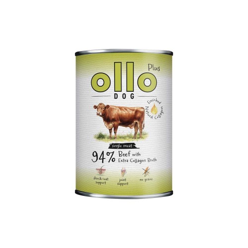Ollo Plus Kolagen Wołowina 400 g – puszka mokrej karmy dla psa