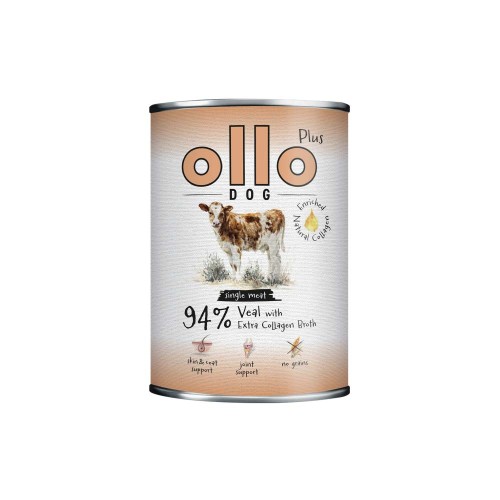 Ollo Plus Kolagen Cielęcina 400 g – puszka mokrej karmy dla psa