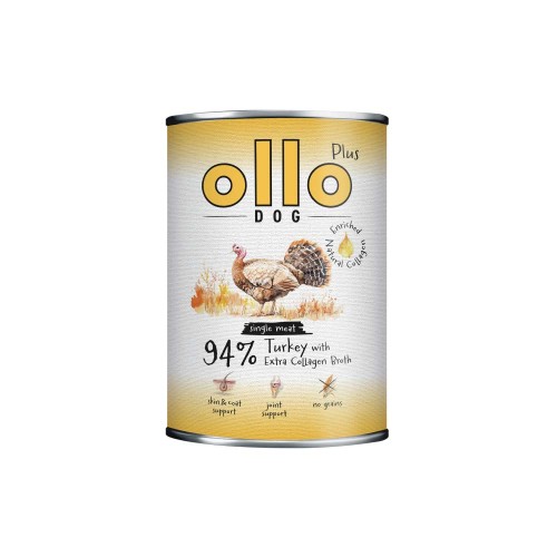 Ollo Plus Kolagen Indyk 400 g – puszka mokrej karmy dla psa