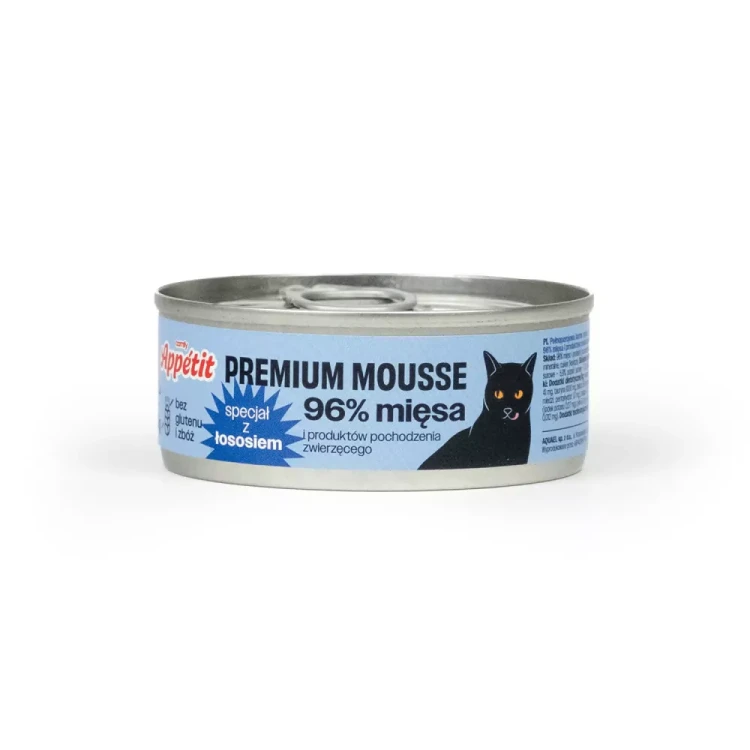 Comfy Appetit Premium Mousse z łososiem 85 g – puszka mokrej karmy dla kota