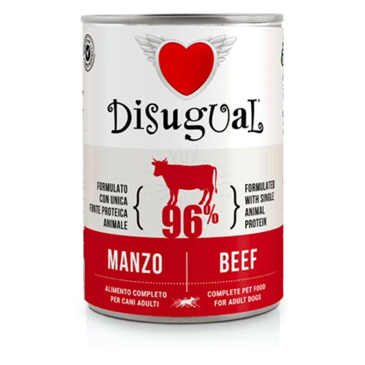 Disugual monobiałkowa mokra karma dla dorosłego psa Wołowina 400 g w puszce