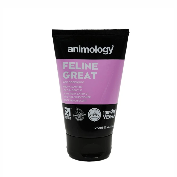 Animology Feline Great 125 ml szampon dla kotów o zapachu brzoskwini