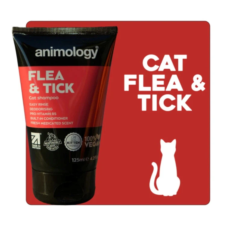Animology Flea & Tick Cat Shampoo 125 ml z grafiką Cat Flea & Tick