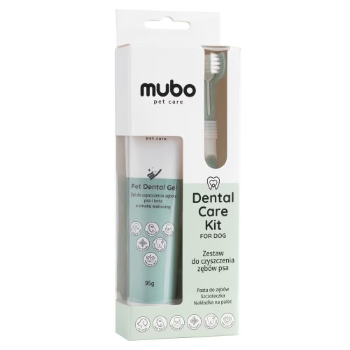 Mubo Dental Care Kit zestaw do czyszczenia zębów psa w opakowaniu
