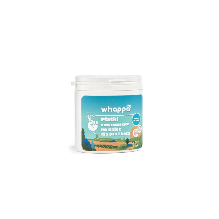 Whappa Finger Wipes chusteczki na palec 50 szt. – zamknięte opakowanie z etykietą