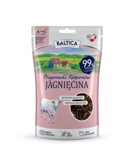 Baltica półmiękkie przysmaki z jagnięciny dla psa 80 g w opakowaniu
