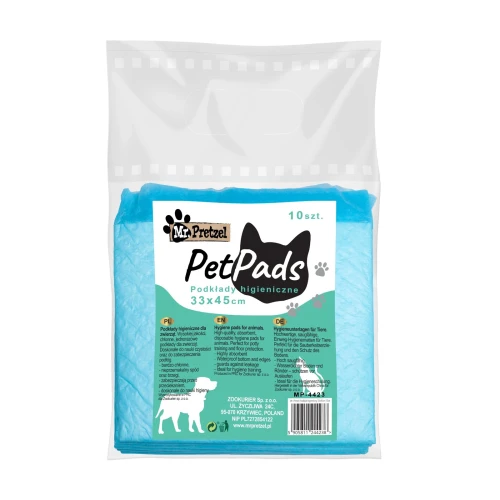Opakowanie Mr. Pretzel PetPads 33 × 45 cm 10 szt. widok z przodu
