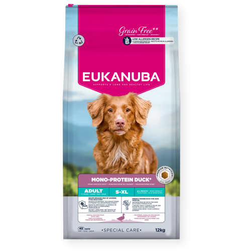 Opakowanie EUKANUBA Special Care Mono-Protein Duck 12 kg dla dorosłych psów
