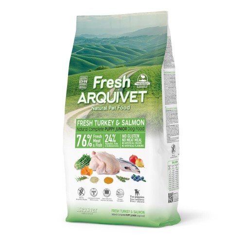 Arquivet Fresh Puppy Junior Indyk i Łosoś 10 kg – opakowanie karmy dla szczeniąt