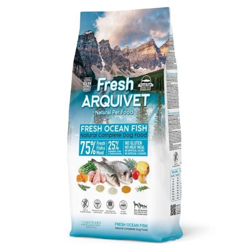 Arquivet Fresh Ocean Fish 10 kg półwilgotna karma dla psa w opakowaniu