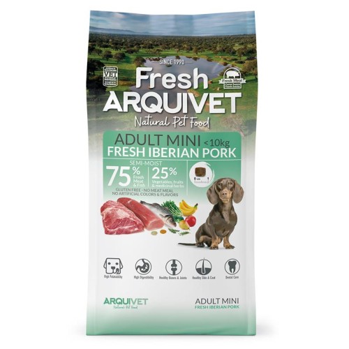 Opakowanie Arquivet Fresh Mini Wieprzowina Iberyjska 1 kg – półwilgotna karma dla psów małych ras