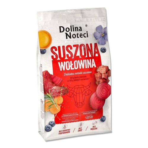 Dolina Noteci Premium Suszona Wołowina – opakowanie karmy dla psa