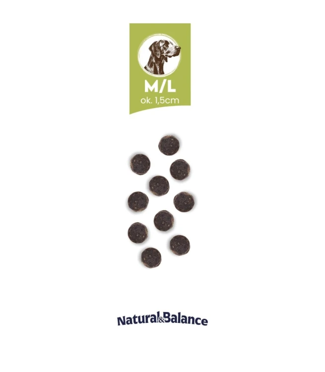 Granulki karmy Baltica Natural & Balance w rozmiarze M/L ok. 1,5 cm