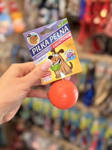 Sum-Plast Piłka Pełna nr 2 6 cm w przykładowym pomarańczowym kolorze