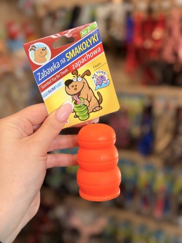 Sum-Plast Zabawka na Smakołyki nr 2 dla psa w pomarańczowym kolorze