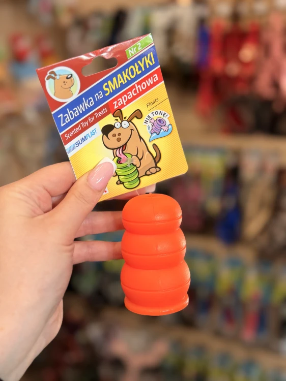 Sum-Plast Zabawka na Smakołyki nr 2 dla psa w pomarańczowym kolorze