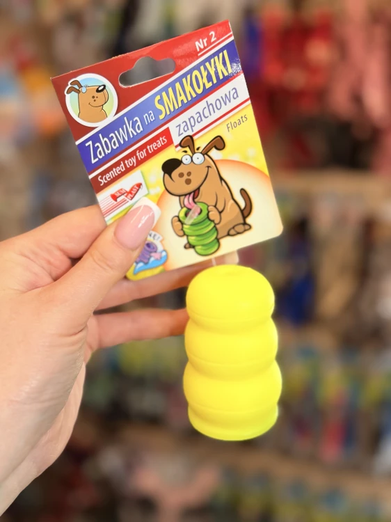 Sum-Plast Zabawka na Smakołyki nr 2 dla psa w żółtym kolorze