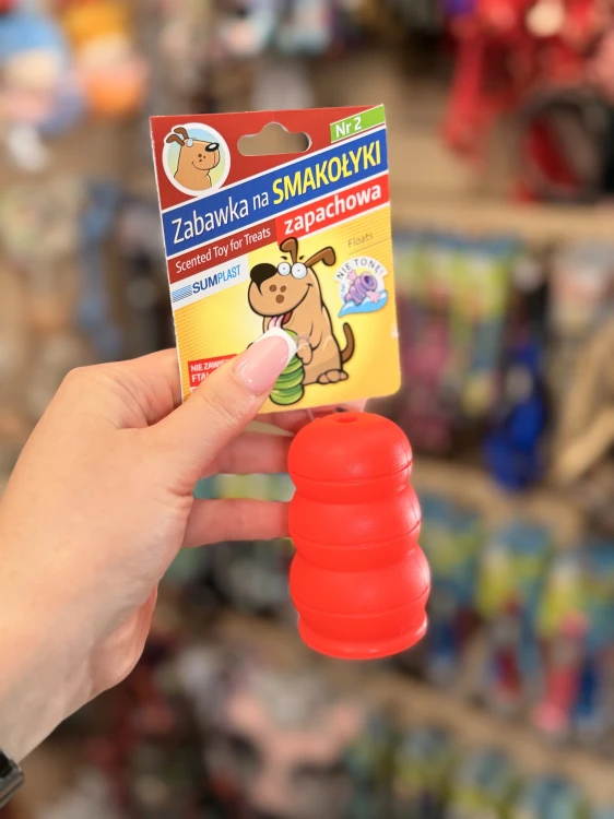 Sum-Plast Zabawka na Smakołyki nr 2 dla psa w czerwonym kolorze