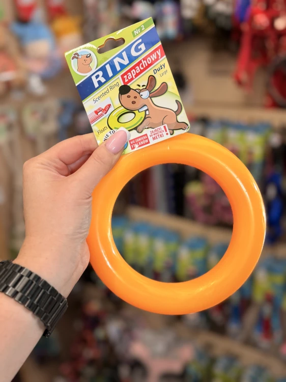 Sum-Plast Ring nr 2 zapachowy ring dla psa 16 cm w pomarańczowym kolorze