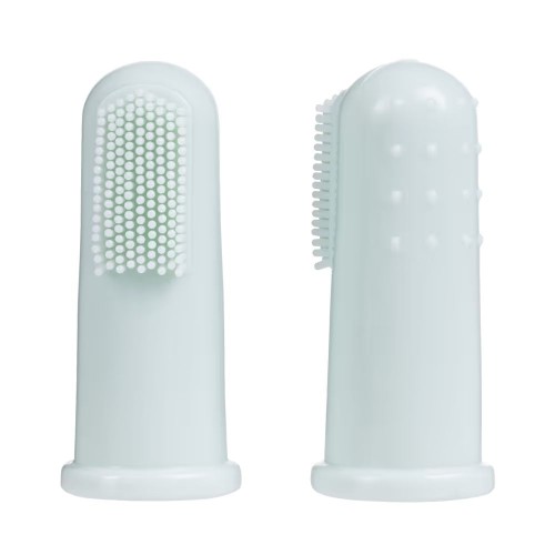 Mubo Dental Fingerbrush Set – dwie nakładki na palec z włosiem i wypustkami