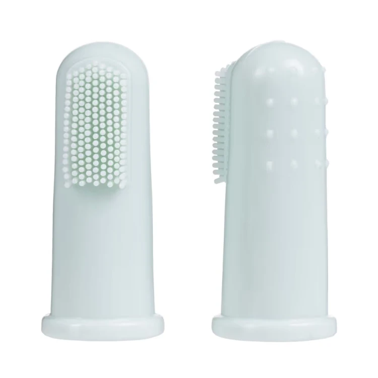 Mubo Dental Fingerbrush Set – dwie nakładki na palec z włosiem i wypustkami
