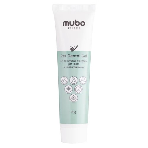 Mubo Pet Dental Gel 95 g – żelowa pasta do zębów dla psa i kota w tubce