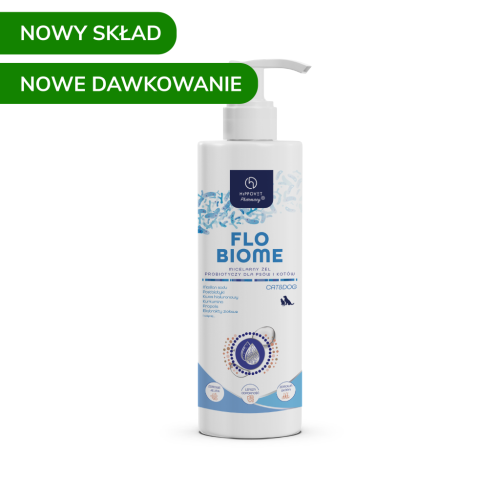 Hippovet Pharmacy Flo-Biome Cat&Dog 250 ml w butelce z pompką – nowy skład i nowe dawkowanie
