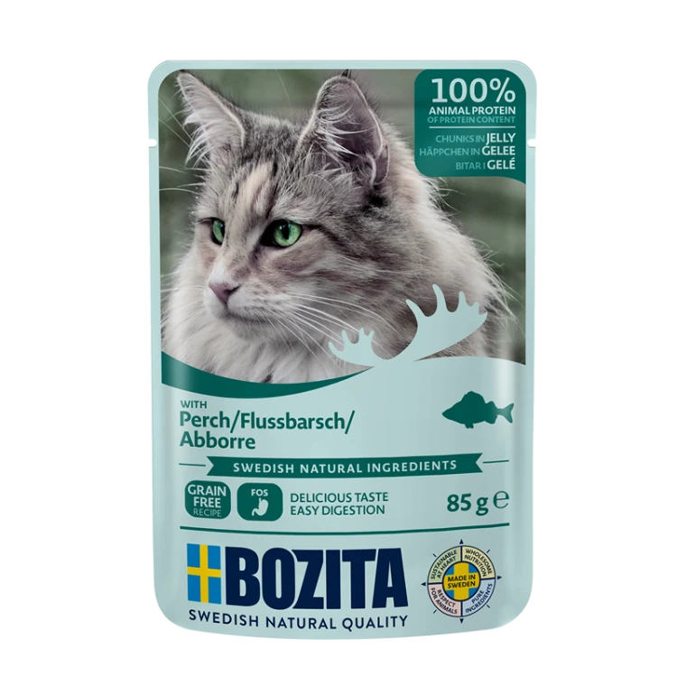 Bozita karma mokra dla kota kawałki w galaretce z okoniem 85 g – opakowanie produktu